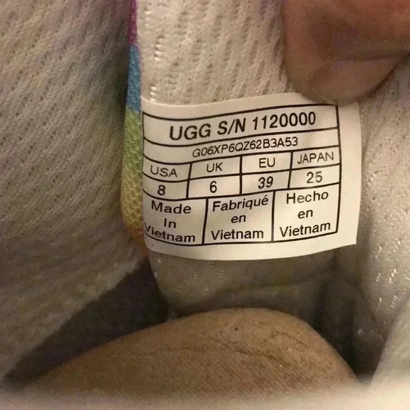 Ugg Highland Hi Cali Collage Sneaker Bootie Size 8 - Picture 7 of 7